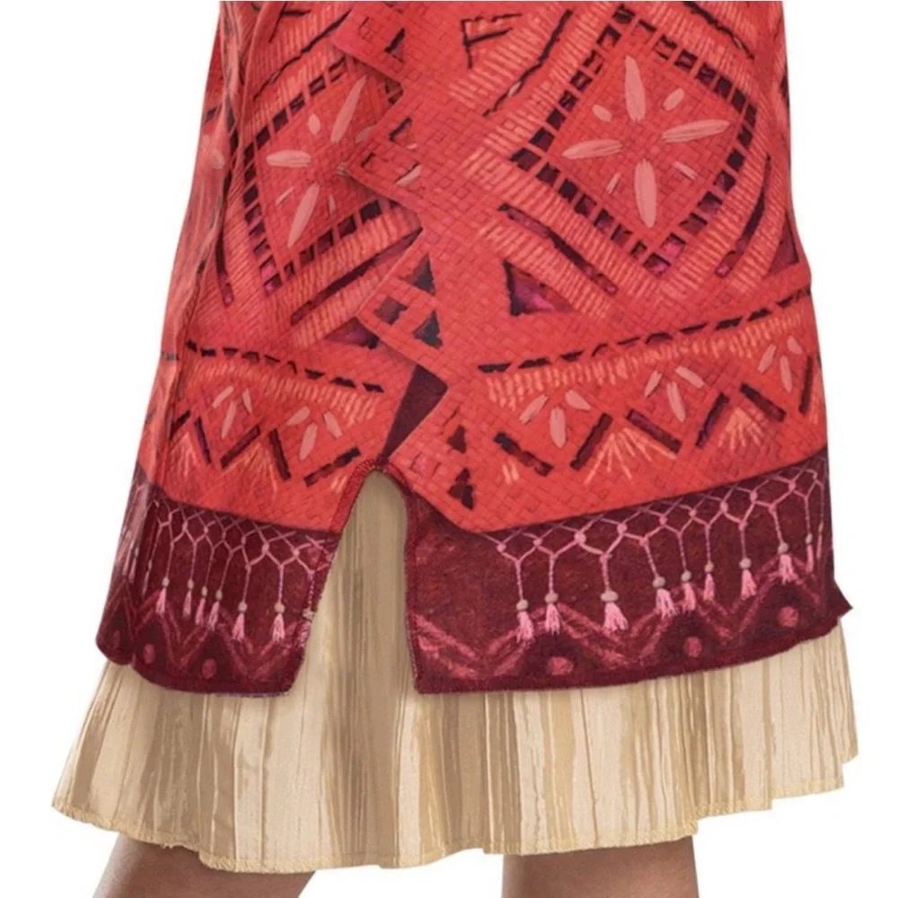 Disney Moana 2 Child Costume Girls Size 4-6X Disguise One Shoulder Dress New